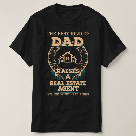 Der Vater des Proud Real Anwesen Agenten T-Shirt (Design vorne)