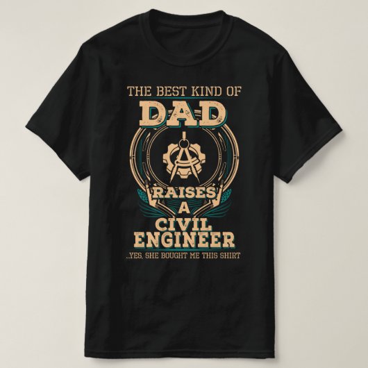 Der Vater des Zivilen Ingenieurs T-Shirt (Design vorne)