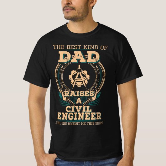 Der Vater des Zivilen Ingenieurs T-Shirt (Vorderseite)