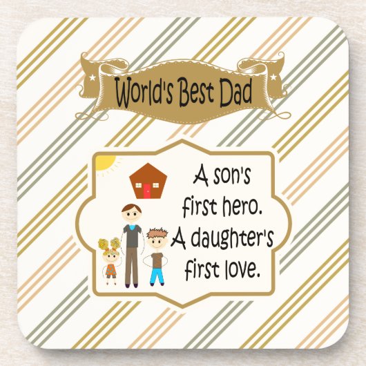 Der Vater-Getränk-Untersetzer der Welt beste Getränkeuntersetzer (Vorderseite)