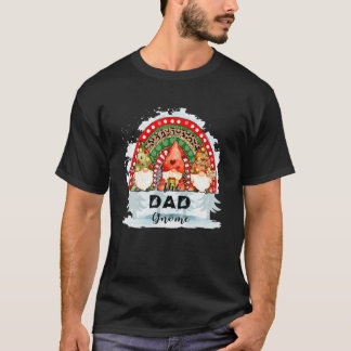 Der Vater Gnome Matching Weihnachts-Regenbogen Leo T-Shirt