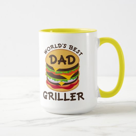 Der Vater-Grillvorrichtung GRILLEN Thema-Geschenk Tasse (Rechts)