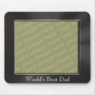 Der Vater-Metallblick-Foto-Rahmen Mousepad der
