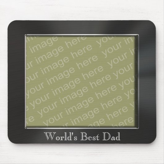 Der Vater-Metallblick-Foto-Rahmen Mousepad der (Vorne)