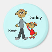 Der Vater-Tochter-Cartoon des besten Vaters Magnet (Vorne)