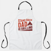 Der Vater "Zurück" grillt! Schürze (Vorderseite)