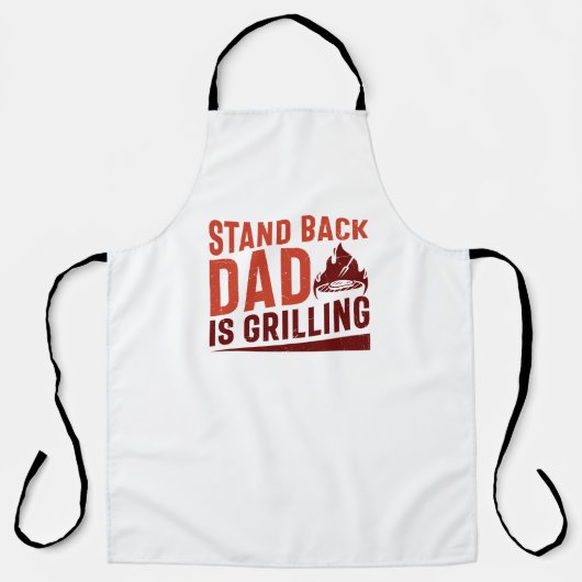 Der Vater "Zurück" grillt! Schürze (Vorderseite)