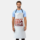 Der Vater "Zurück" grillt! Schürze (Getragen)