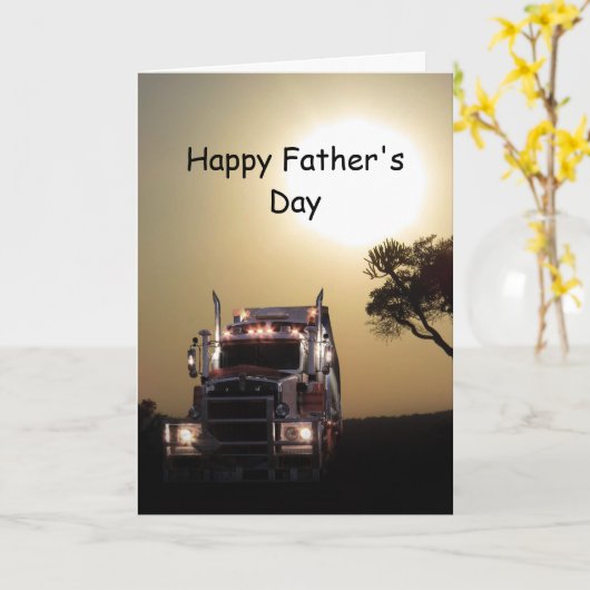 Der Vatertag Fernlastfahrer Karte (Gelbe Blume)