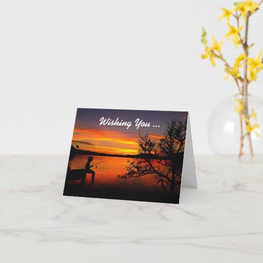 Der Vatertag Fischen- Karte (Gelbe Blume)