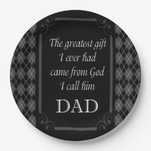 Der Vatertag - Geburtstag "beststes Geschenk I " Pappteller