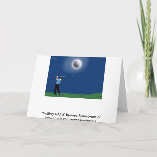 Der Vatertag "GOLF SPIELENDER SÜCHTIGER" Karte (Rückseite)
