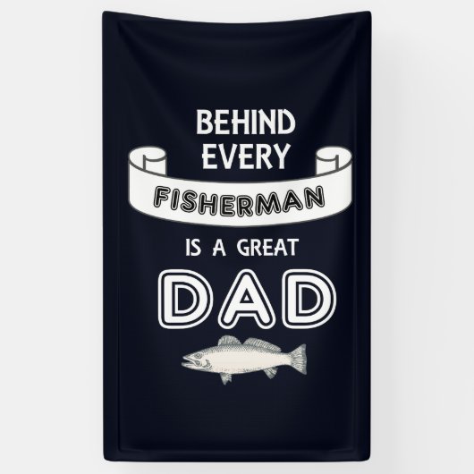 Der Vatertag große Vater-Party-Fahne fischend Banner (Vertikal)