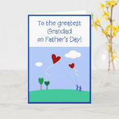 Der Vatertag - Großvater Karte (Gelbe Blume)