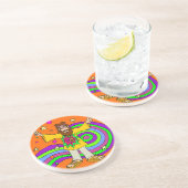 der Vatertag "Hippiegeschenk" "" Getränkeuntersetzer (Seite)