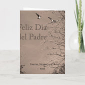 Der Vatertag in der spanischen Karte (Rückseite)