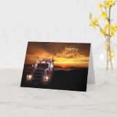 Der Vatertag LKW-Fahrer- Karte (Gelbe Blume)
