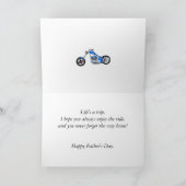 Der Vatertag mit einem lodernden Motorrad Karte (Innenseite)