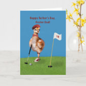 Der Vatertag, PflegeDadHumorous Vogel, der Golf Karte (Gelbe Blume)