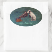 Der Vatertag seines Meisters Ovaler Aufkleber (Tasche)