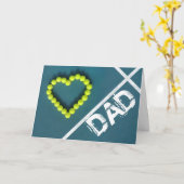 Der Vatertag Tennis-Herz- Karte (Gelbe Blume)