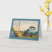 Der Vatertag, Vater, blauer LKW Karte (Gelbe Blume)