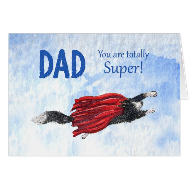Der Vatertag, Vater, total Super, Grenzcolliehund (Vorderseite (Horizontal))