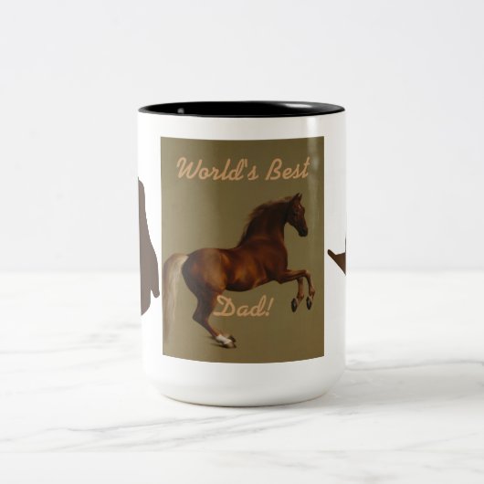 Der Vatertag Zweifarbige Tasse (Mittel)