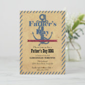 Der Vatertags-Anker GRILLEN Party Einladung (Stehend Vorderseite)