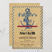 Der Vatertags-Anker GRILLEN Party Einladung (Vorne/Hinten)