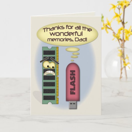 Der Vatertags-Erinnerungen Karte (Gelbe Blume)