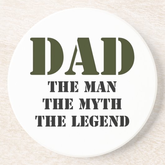 Der Vatertags-Geschenke Sandstein Untersetzer (Vorne)