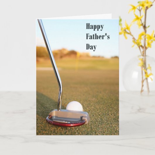 Der Vatertags-Golf Karte (Gelbe Blume)