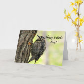 Der Vatertags-Gruß-Karte Specht- Karte (Gelbe Blume)