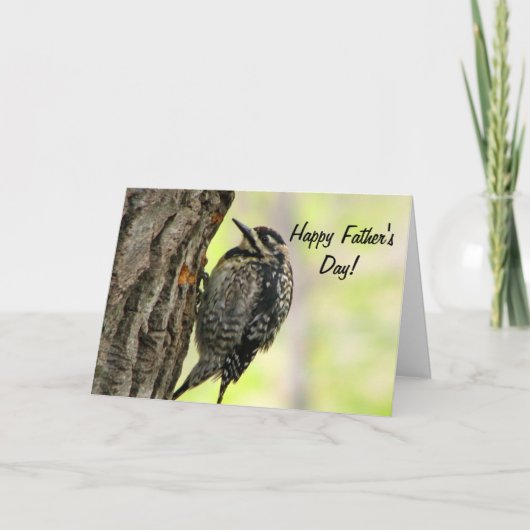 Der Vatertags-Gruß-Karte Specht- Karte (Vorderseite)