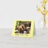 Der Vatertags-Karte - entspannendes Bärenjunges Karte (Gelbe Blume)
