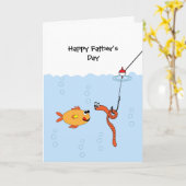Der Vatertags-Karte Fischen-Thema- Karte (Gelbe Blume)