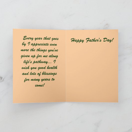 Der Vatertags-Karte Karte (Innenseite)