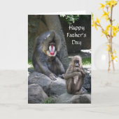 Der Vatertags-Karte Mandrill Affe- Karte (Gelbe Blume)
