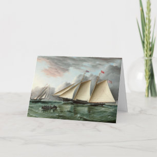 Der Vatertags-Karte mit Schooner Karte