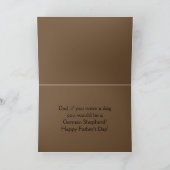Der Vatertags-Karte Schäferhund- Karte (Innenseite)