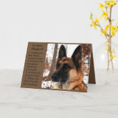 Der Vatertags-Karte Schäferhund- Karte (Gelbe Blume)
