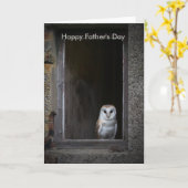 Der Vatertags-Karte Schleiereule- Karte (Gelbe Blume)