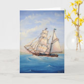 Der Vatertags-Karte Schooner- Karte (Gelbe Blume)