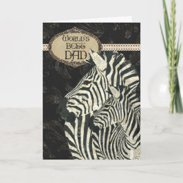 Der Vatertags-Karte Zebras-schwarze elegante Karte