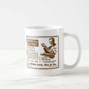 Der Vatertags-Krawattenanzeige im Juni 1928 Kaffeetasse