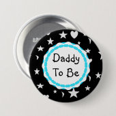 Der Vati, zum Sterne, Monde und Herz zu sein Button (Vorne & Hinten)