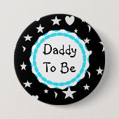 Der Vati, zum Sterne, Monde und Herz zu sein Button (Vorderseite)