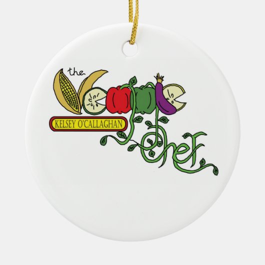 Der veggie-Koch Ordament Keramikornament (Vorne)