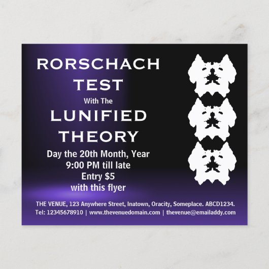 Der Veranstaltungsort - Indigoblau Flyer (Hinten)